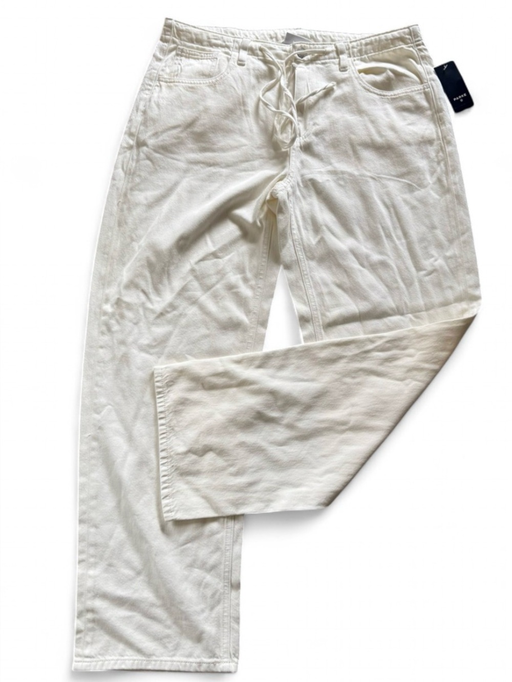 PARKE x Target Cream Wide Leg Jeans Pants NWT Size 12